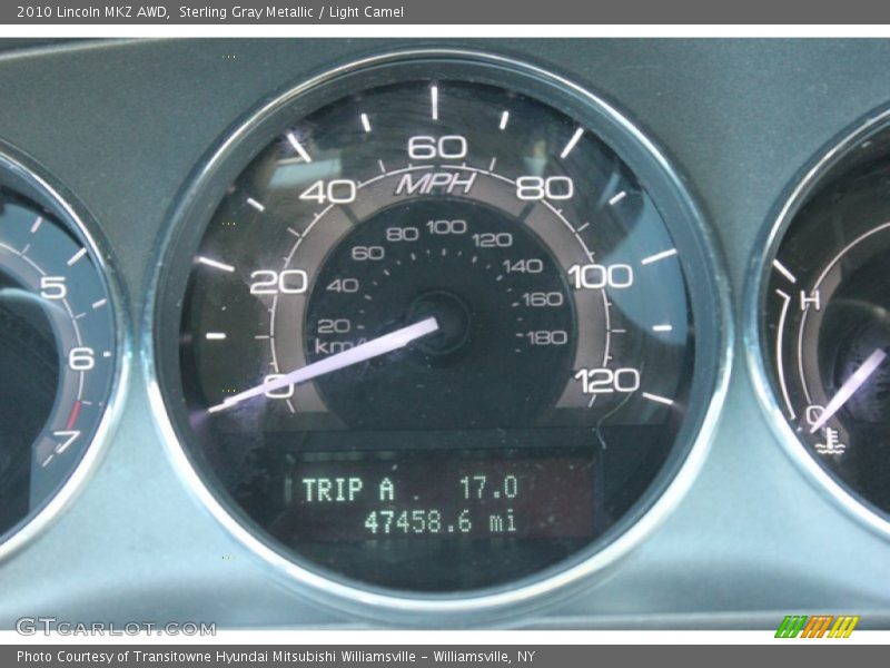 Sterling Gray Metallic / Light Camel 2010 Lincoln MKZ AWD