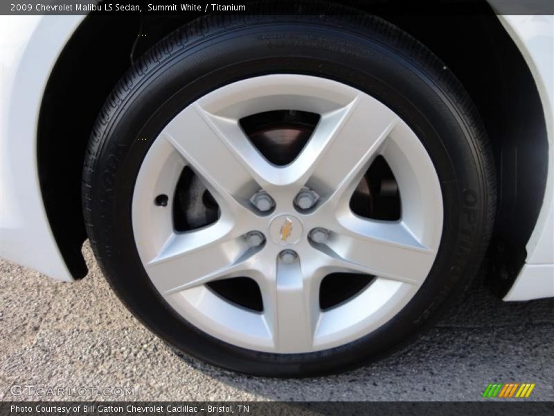 Summit White / Titanium 2009 Chevrolet Malibu LS Sedan