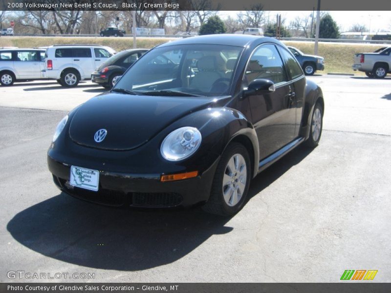 Black / Cream Beige 2008 Volkswagen New Beetle S Coupe