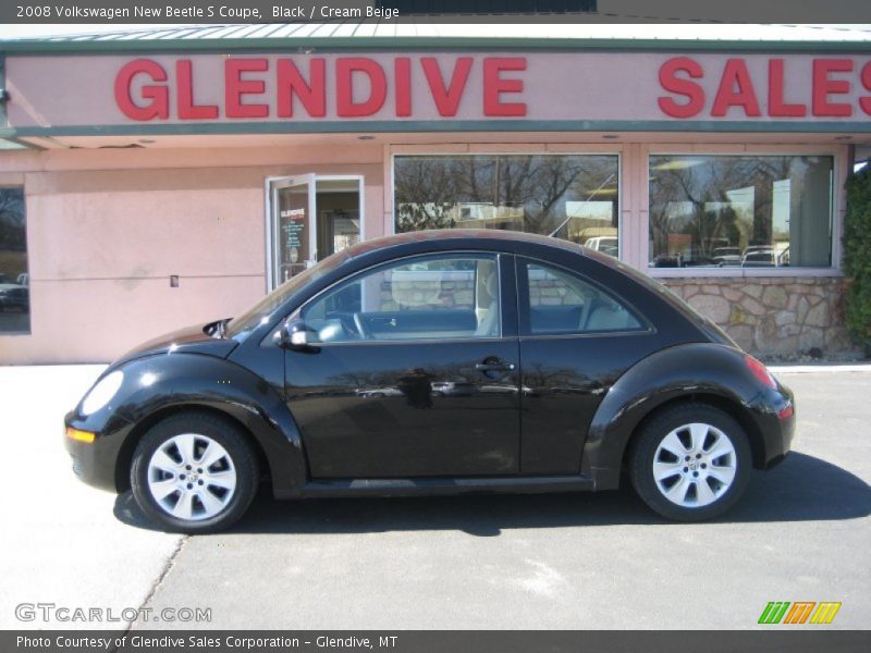 Black / Cream Beige 2008 Volkswagen New Beetle S Coupe