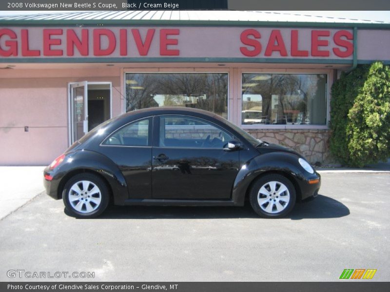 Black / Cream Beige 2008 Volkswagen New Beetle S Coupe