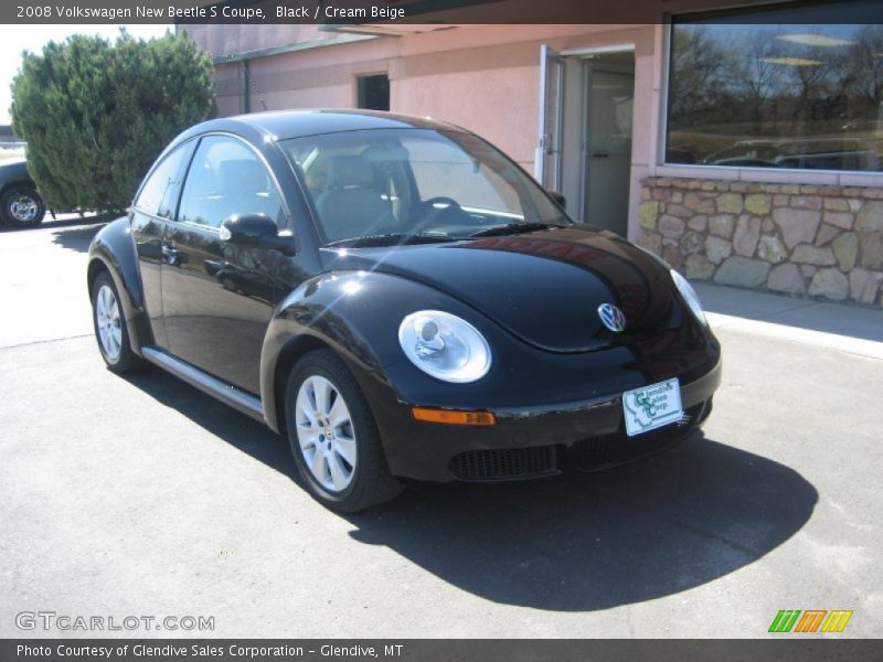 Black / Cream Beige 2008 Volkswagen New Beetle S Coupe