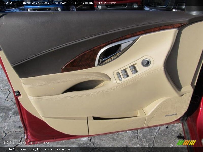 Red Jewel Tintcoat / Cocoa/Light Cashmere 2010 Buick LaCrosse CXL AWD