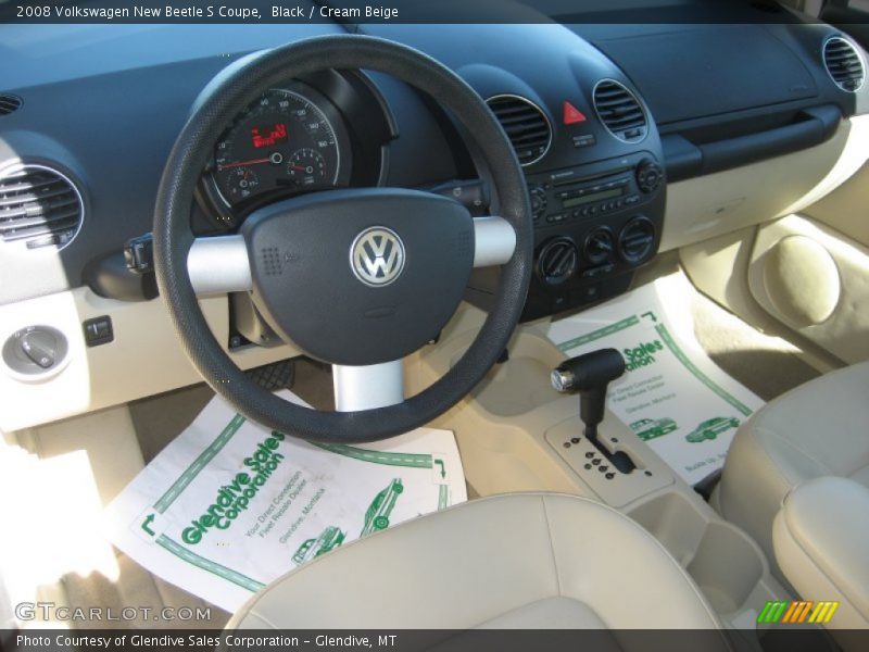 Black / Cream Beige 2008 Volkswagen New Beetle S Coupe