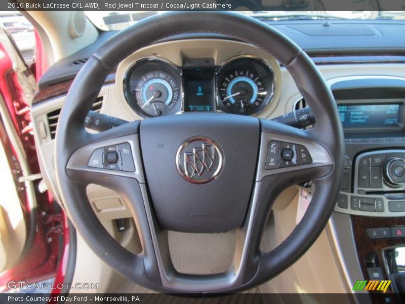 Red Jewel Tintcoat / Cocoa/Light Cashmere 2010 Buick LaCrosse CXL AWD