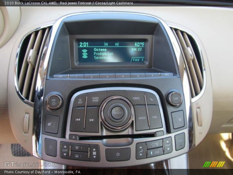 Red Jewel Tintcoat / Cocoa/Light Cashmere 2010 Buick LaCrosse CXL AWD