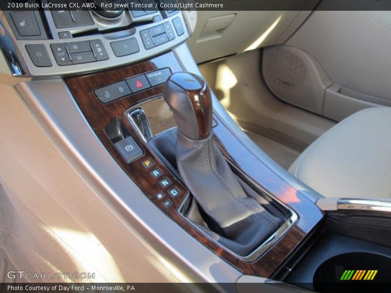 Red Jewel Tintcoat / Cocoa/Light Cashmere 2010 Buick LaCrosse CXL AWD