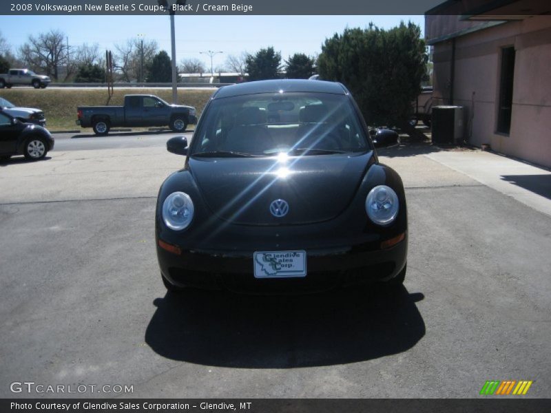 Black / Cream Beige 2008 Volkswagen New Beetle S Coupe