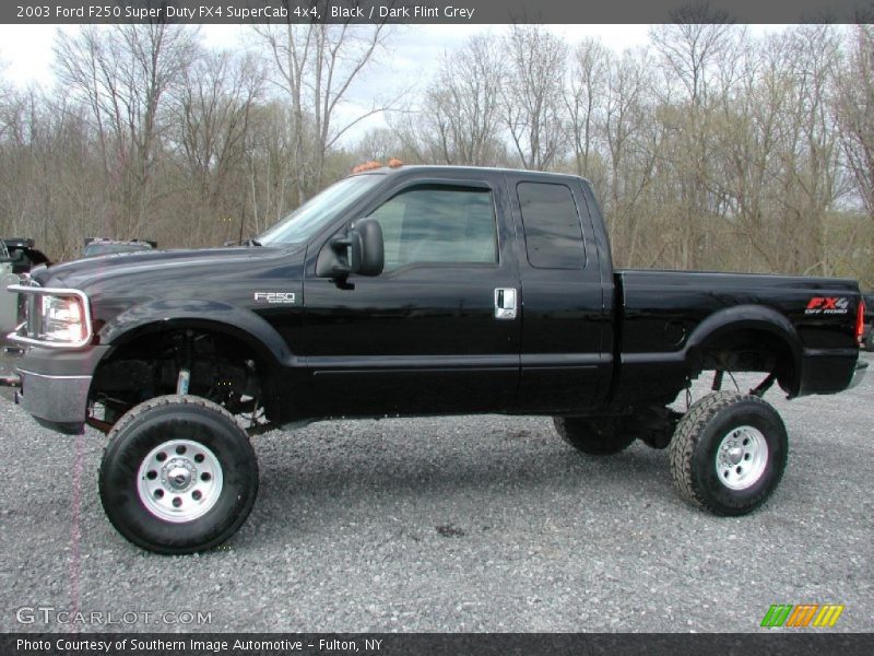 Black / Dark Flint Grey 2003 Ford F250 Super Duty FX4 SuperCab 4x4