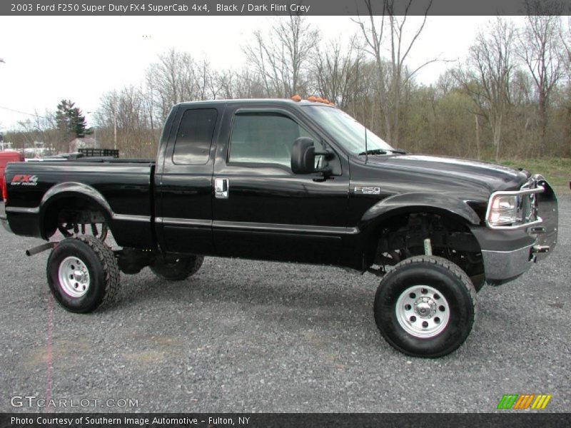 Black / Dark Flint Grey 2003 Ford F250 Super Duty FX4 SuperCab 4x4