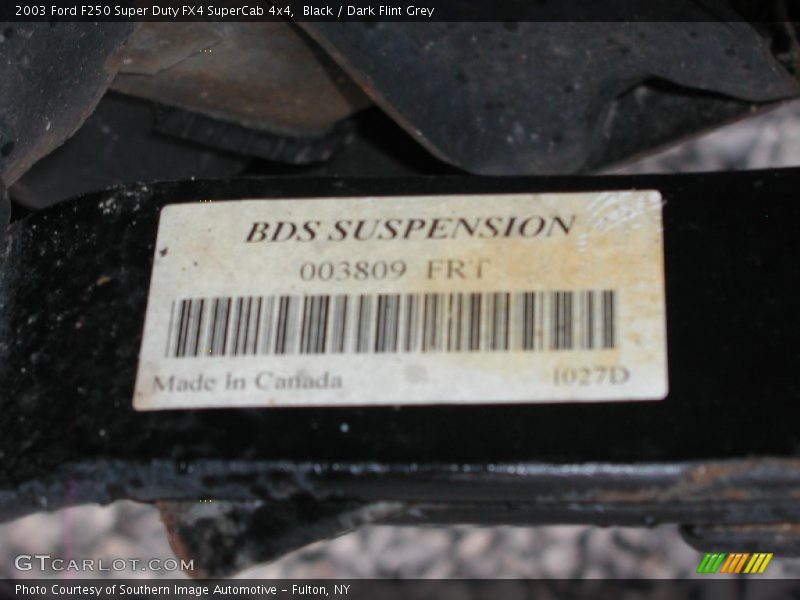 Black / Dark Flint Grey 2003 Ford F250 Super Duty FX4 SuperCab 4x4