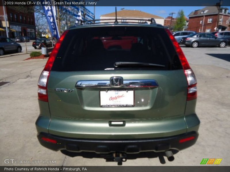 Green Tea Metallic / Ivory 2009 Honda CR-V EX 4WD