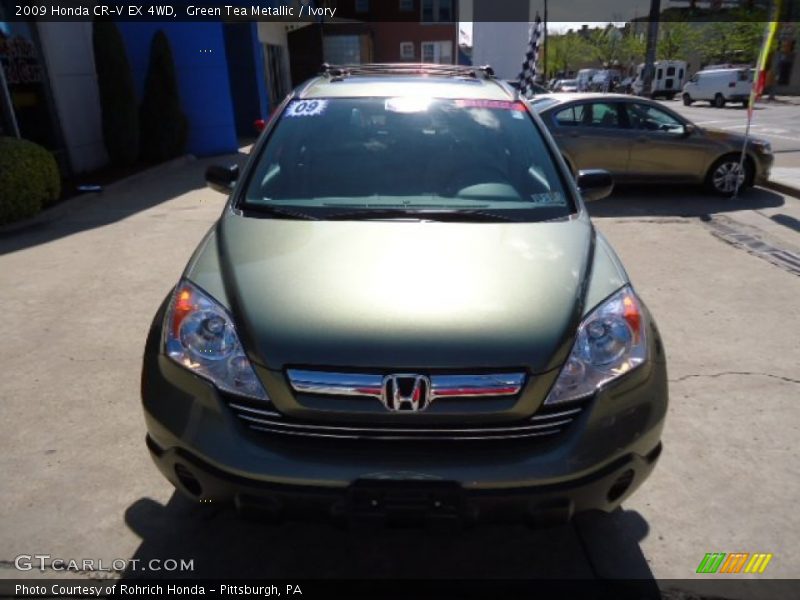 Green Tea Metallic / Ivory 2009 Honda CR-V EX 4WD