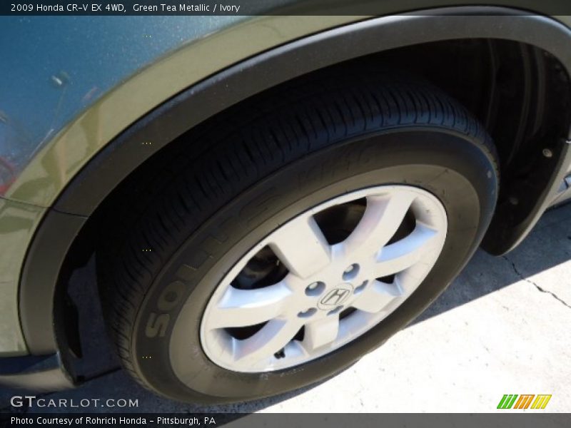 Green Tea Metallic / Ivory 2009 Honda CR-V EX 4WD
