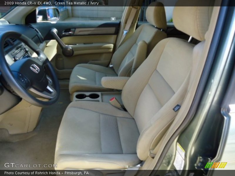 Green Tea Metallic / Ivory 2009 Honda CR-V EX 4WD