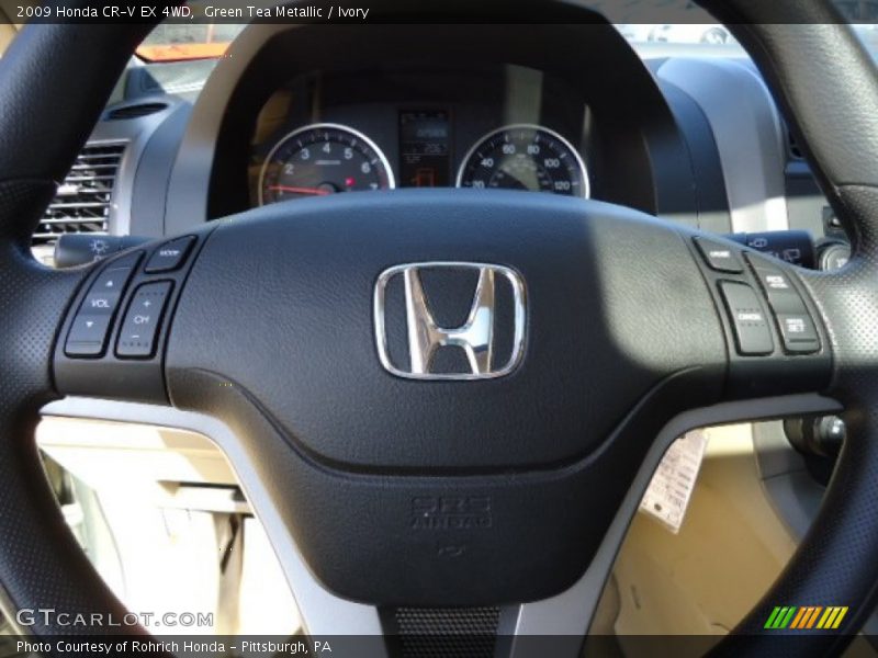 Green Tea Metallic / Ivory 2009 Honda CR-V EX 4WD