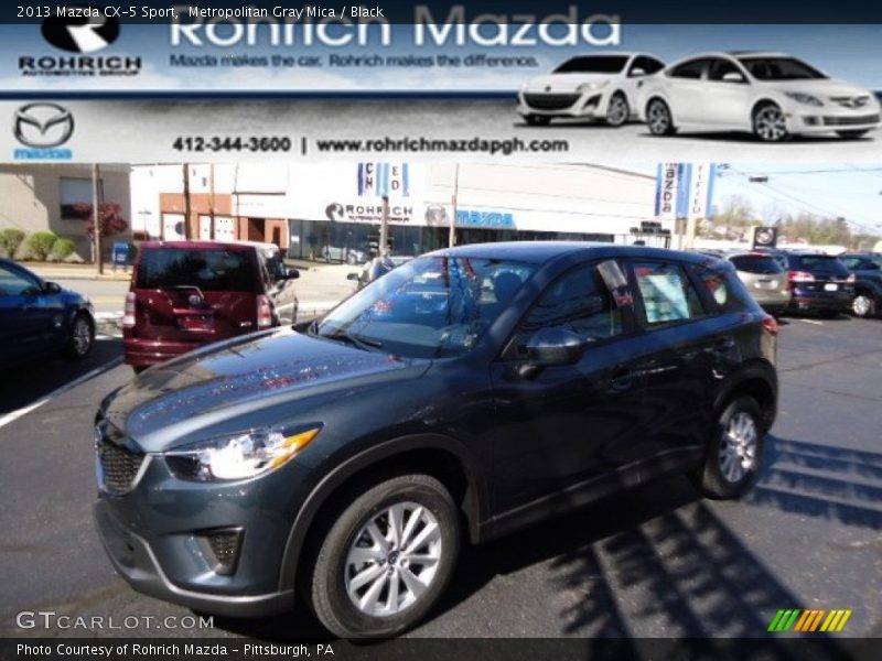 Metropolitan Gray Mica / Black 2013 Mazda CX-5 Sport