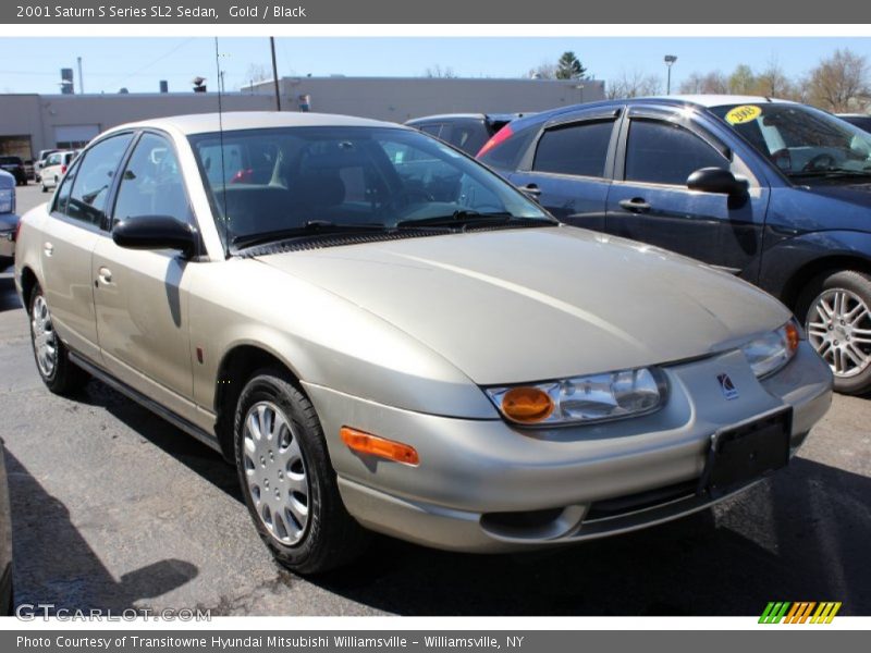 Gold / Black 2001 Saturn S Series SL2 Sedan