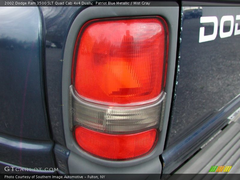 Patriot Blue Metallic / Mist Gray 2002 Dodge Ram 3500 SLT Quad Cab 4x4 Dually