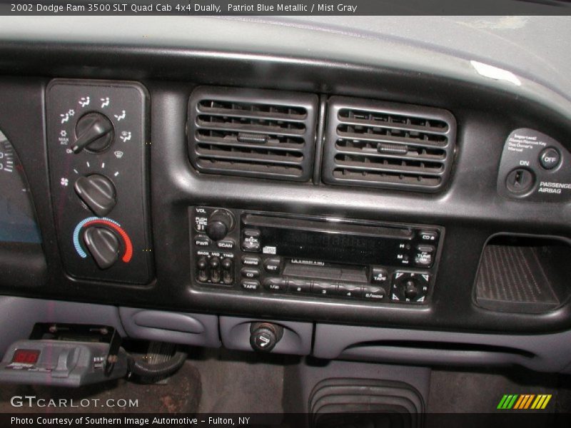 Patriot Blue Metallic / Mist Gray 2002 Dodge Ram 3500 SLT Quad Cab 4x4 Dually