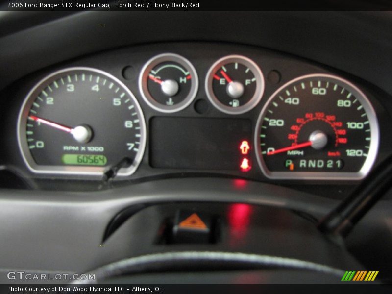 Torch Red / Ebony Black/Red 2006 Ford Ranger STX Regular Cab