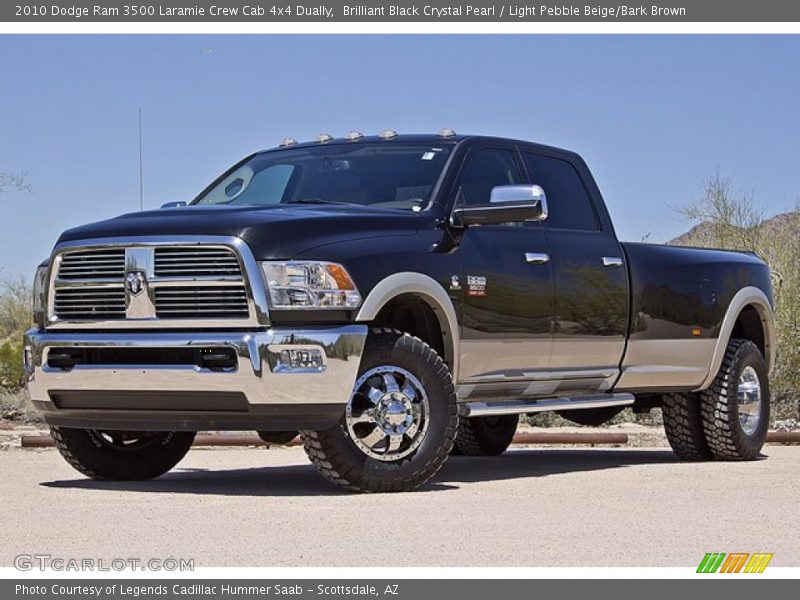 Front 3/4 View of 2010 Ram 3500 Laramie Crew Cab 4x4 Dually