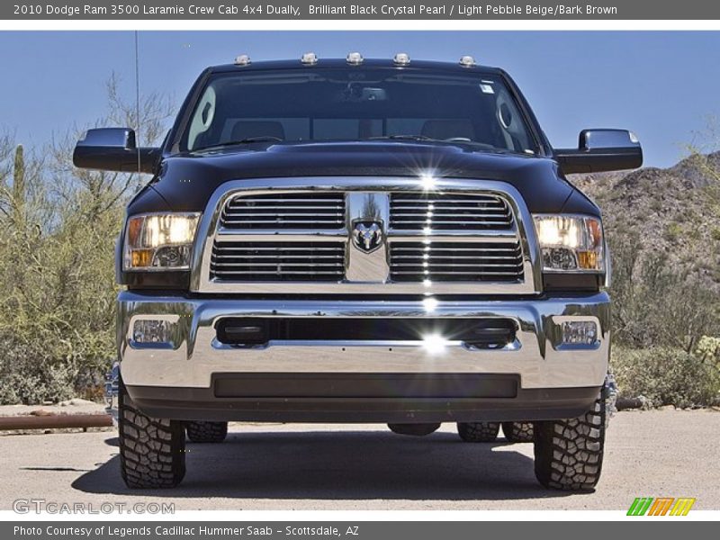 Brilliant Black Crystal Pearl / Light Pebble Beige/Bark Brown 2010 Dodge Ram 3500 Laramie Crew Cab 4x4 Dually