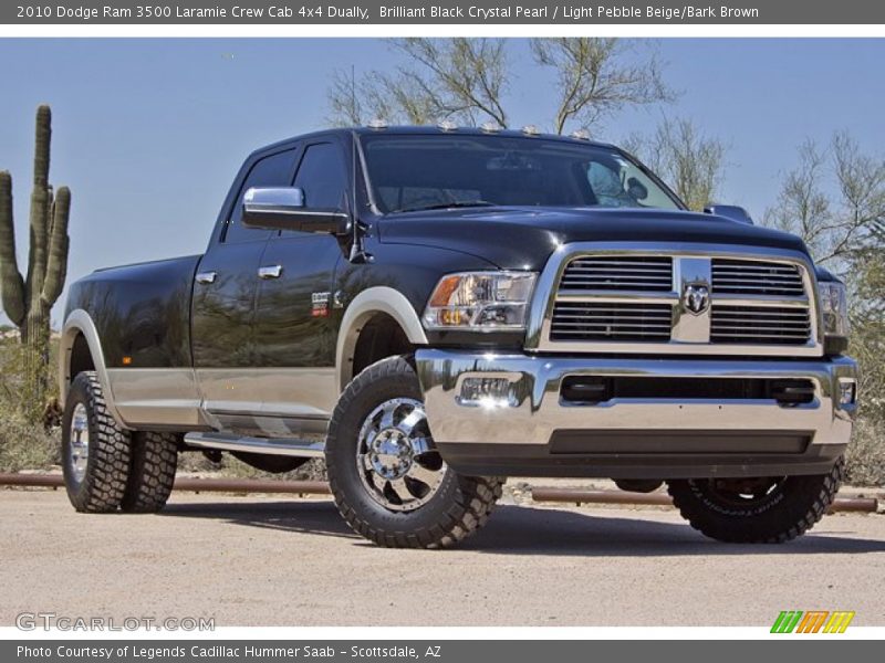 Front 3/4 View of 2010 Ram 3500 Laramie Crew Cab 4x4 Dually