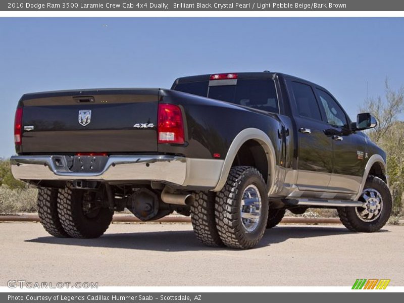 Brilliant Black Crystal Pearl / Light Pebble Beige/Bark Brown 2010 Dodge Ram 3500 Laramie Crew Cab 4x4 Dually