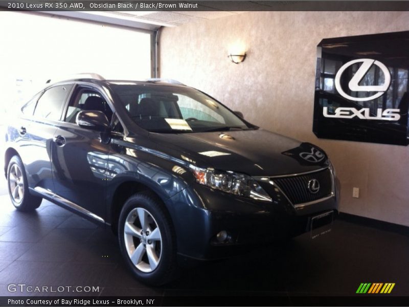 Obsidian Black / Black/Brown Walnut 2010 Lexus RX 350 AWD