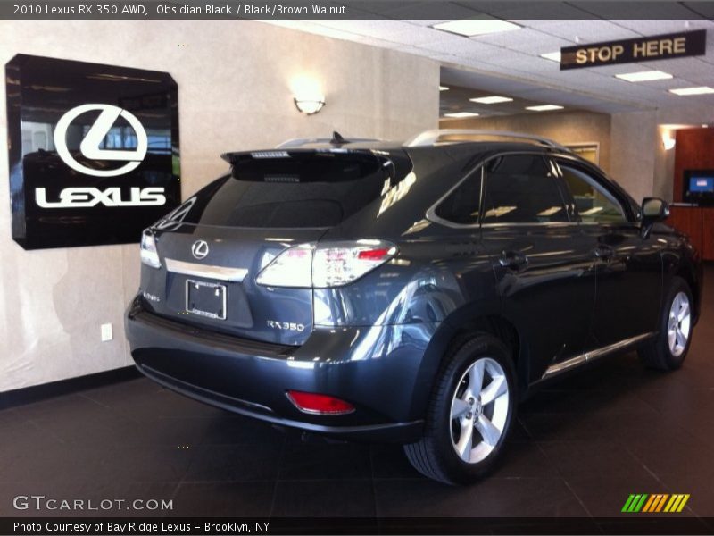 Obsidian Black / Black/Brown Walnut 2010 Lexus RX 350 AWD