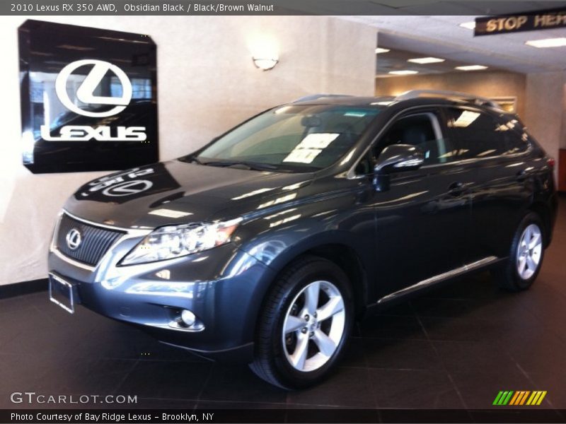 Obsidian Black / Black/Brown Walnut 2010 Lexus RX 350 AWD