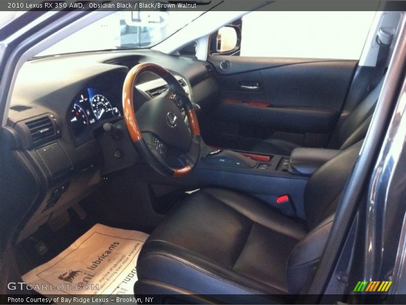 Obsidian Black / Black/Brown Walnut 2010 Lexus RX 350 AWD