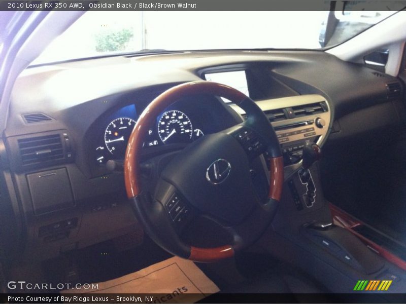 Obsidian Black / Black/Brown Walnut 2010 Lexus RX 350 AWD