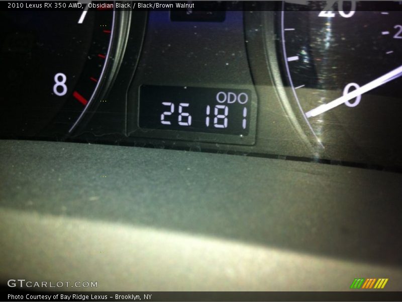Obsidian Black / Black/Brown Walnut 2010 Lexus RX 350 AWD