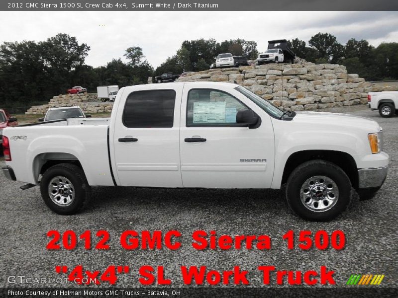 Summit White / Dark Titanium 2012 GMC Sierra 1500 SL Crew Cab 4x4