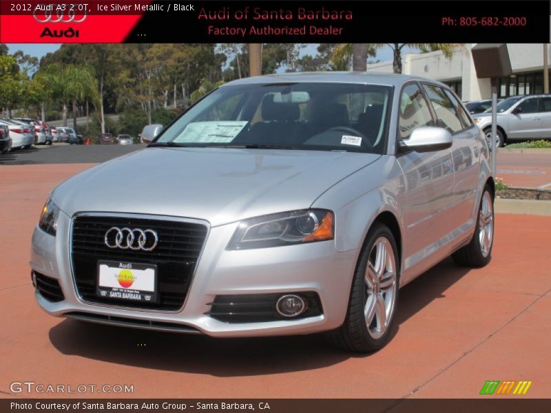 Ice Silver Metallic / Black 2012 Audi A3 2.0T