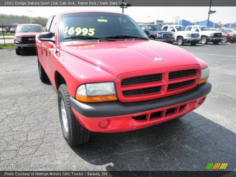 Flame Red / Dark Slate Gray 2001 Dodge Dakota Sport Club Cab 4x4