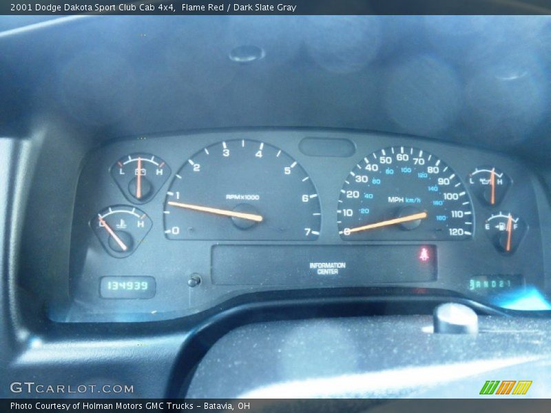 Flame Red / Dark Slate Gray 2001 Dodge Dakota Sport Club Cab 4x4