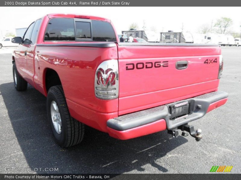 Flame Red / Dark Slate Gray 2001 Dodge Dakota Sport Club Cab 4x4