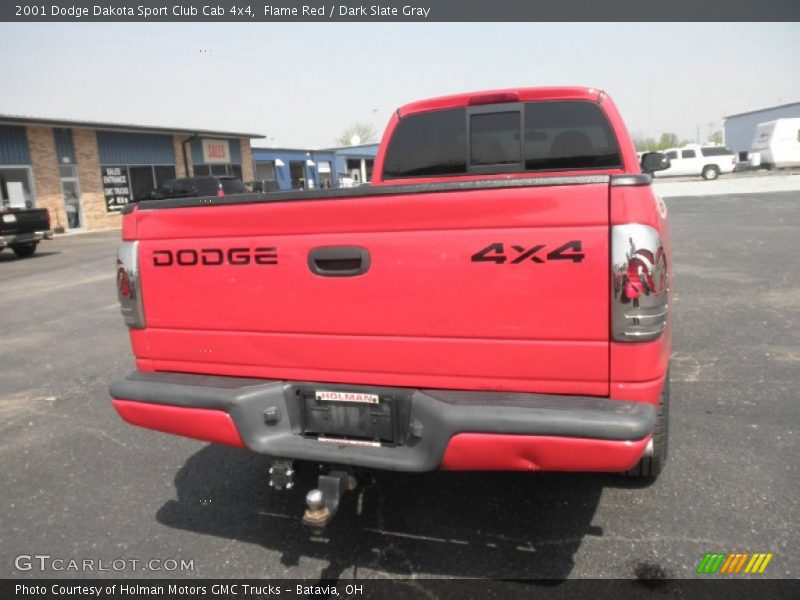 Flame Red / Dark Slate Gray 2001 Dodge Dakota Sport Club Cab 4x4