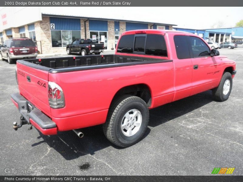 Flame Red / Dark Slate Gray 2001 Dodge Dakota Sport Club Cab 4x4