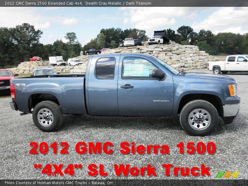 Stealth Gray Metallic / Dark Titanium 2012 GMC Sierra 1500 Extended Cab 4x4