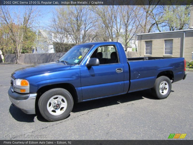 Indigo Blue Metallic / Graphite 2002 GMC Sierra 1500 SL Regular Cab