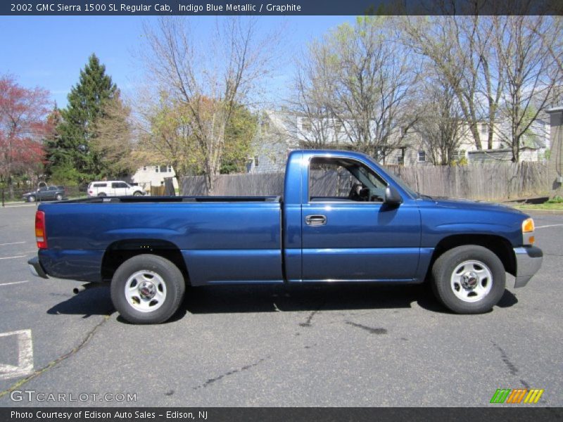 Indigo Blue Metallic / Graphite 2002 GMC Sierra 1500 SL Regular Cab