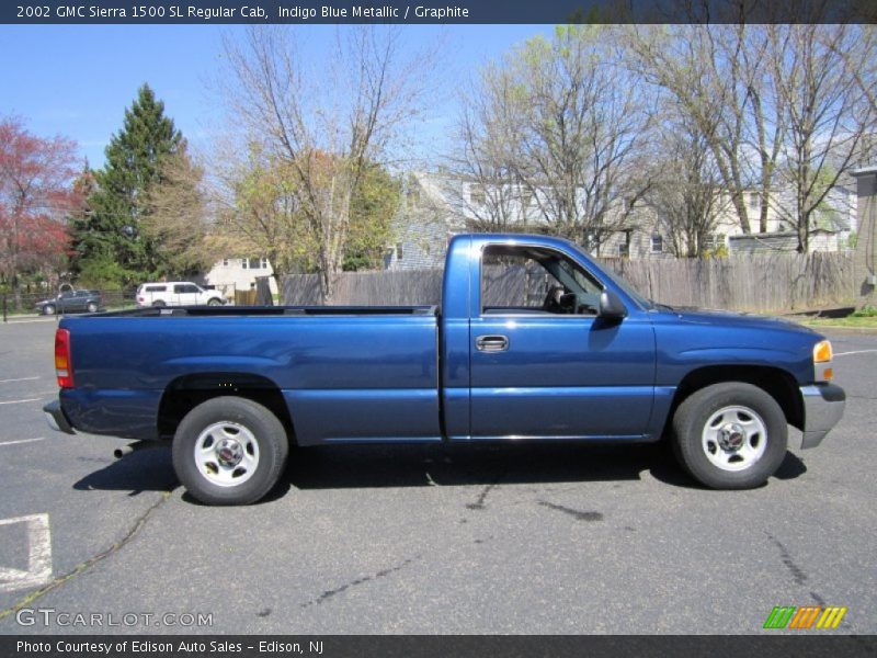 Indigo Blue Metallic / Graphite 2002 GMC Sierra 1500 SL Regular Cab