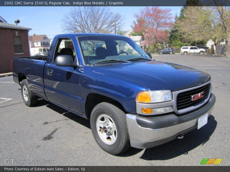 Indigo Blue Metallic / Graphite 2002 GMC Sierra 1500 SL Regular Cab