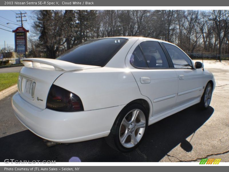 Cloud White / Black 2003 Nissan Sentra SE-R Spec V