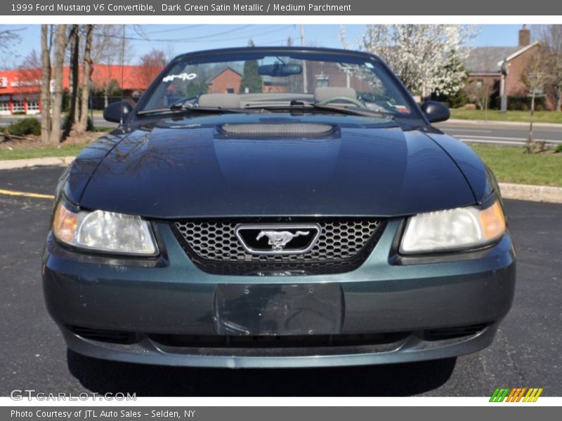 Dark Green Satin Metallic / Medium Parchment 1999 Ford Mustang V6 Convertible