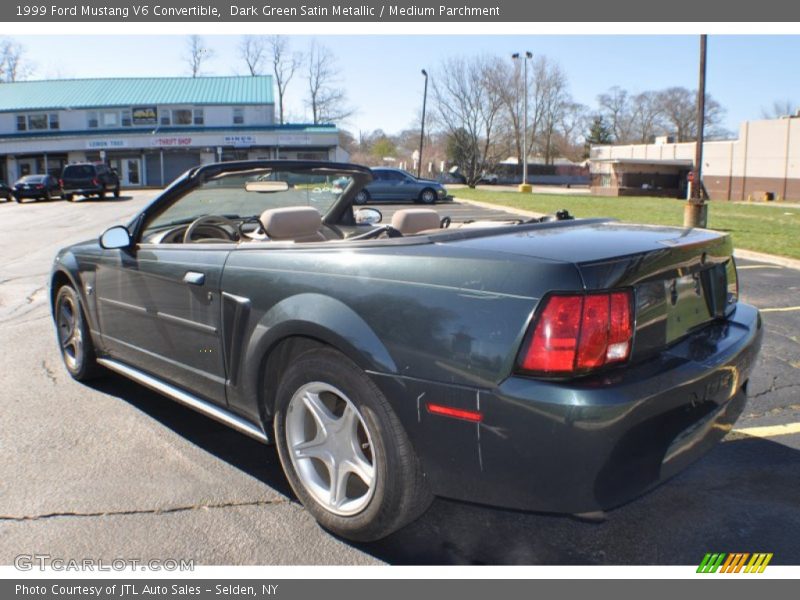 Dark Green Satin Metallic / Medium Parchment 1999 Ford Mustang V6 Convertible